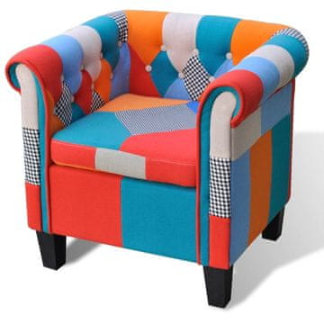 Vidaxl Fotelja s patchwork uzorkom