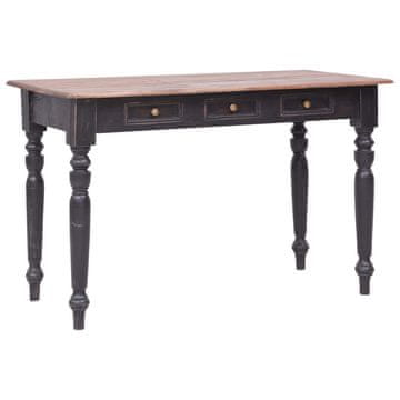 Vidaxl Radni stol s 3 ladice 117 x 57 x 75 cm Masivno drvo mahagonija