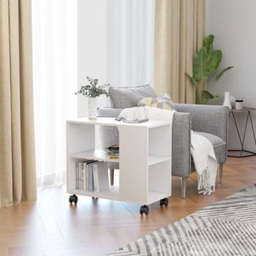Vidaxl Pomoćni stolić, bijeli, 70x35x55 cm, materijal na bazi drva