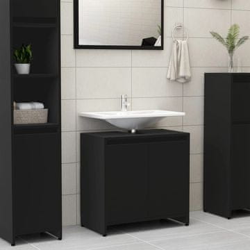 Vidaxl Kupaonski ormarić Crni 60x33x61 cm Iverica