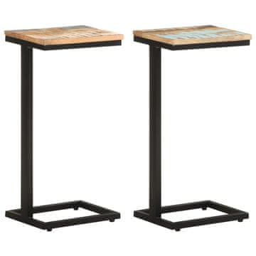 Vidaxl Pomoćni stolići, set od 2, 31,5 x 24,5 x 64,5 cm, reciklirano drvo