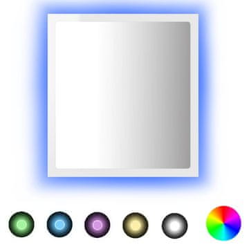 Vidaxl LED kupaonsko ogledalo visoki sjaj bijelo 40x8,5x37 cm akrilno