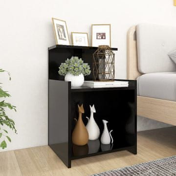 Vidaxl Noćni ormarići, set od 2, crni, 40x35x60 cm