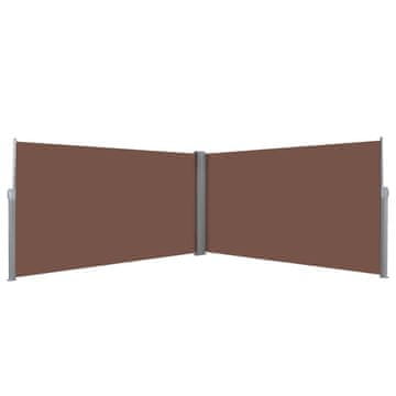 Vidaxl Uvlačiva bočna tenda 160 x 600 cm smeđa