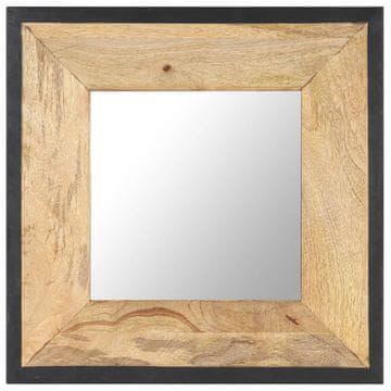 Vidaxl Ogledalo s okvirom od masivnog drva manga 50 x 50 cm