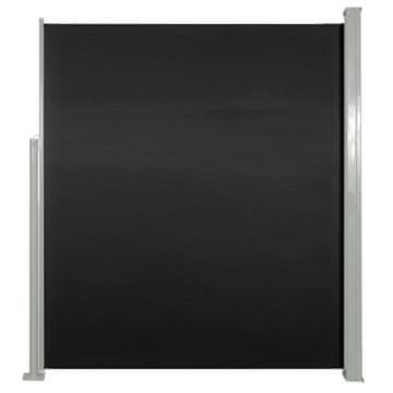 Vidaxl Uvlačiva bočna tenda 160 x 500 cm crna