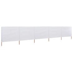 Vidaxl Zaštitna tkanina s 5 krila 600x160 cm pješčano bijela