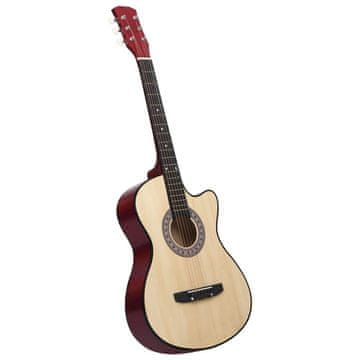 Vidaxl Akustična gitara sa 6 žica s izrezom, lipa, 91 cm