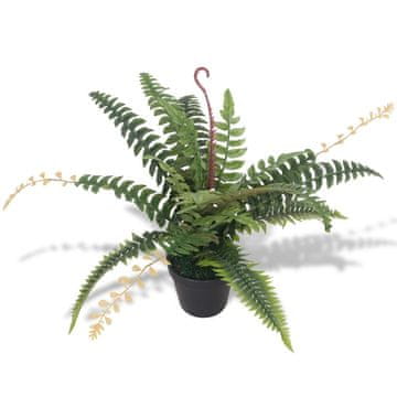 Vidaxl Umjetna paprat s posudom, 50 cm, zelena