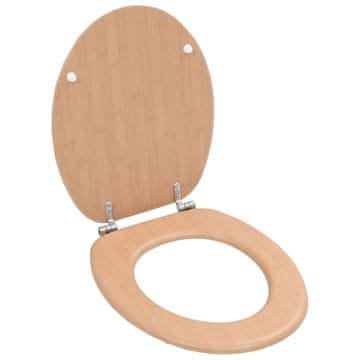 Vidaxl WC sjedalo, MDF, uzorak bambusa