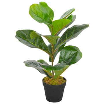Vidaxl Umjetni fikus s hrastovim listom u posudi, zeleni, 45 cm