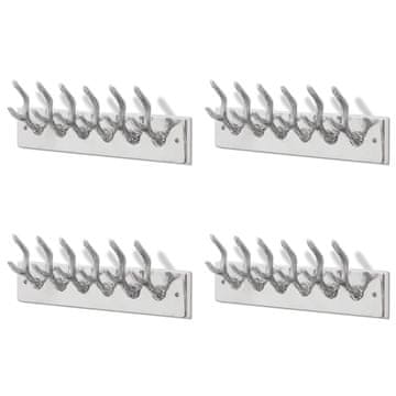 Vidaxl Kuke za vješanje odjeće 4 kom srebrne aluminijske