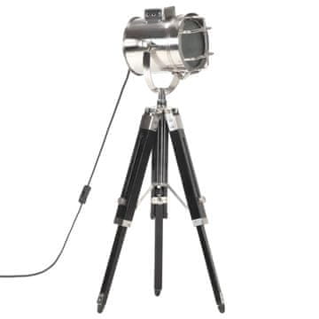 Vidaxl Podna svjetiljka s tronošcem crna od masivnog drva manga 69 cm