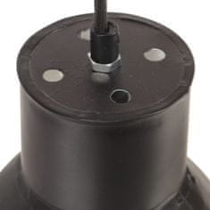 Vidaxl Viseća svjetiljka 25 W crna okrugla 17 cm E27