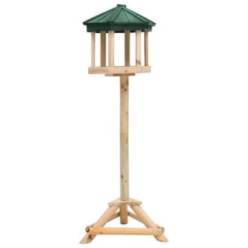 Vidaxl Stojeća Hranilica za Ptice Masivno Jelovino Drvo 33x106 cm