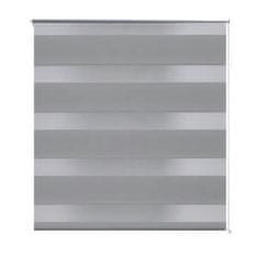 Vidaxl Zebra rolo zavjesa 140 x 175 cm siva