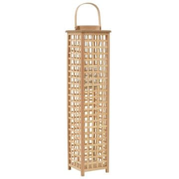 Vidaxl Viseća lampa za svijeće od bambusa, prirodna