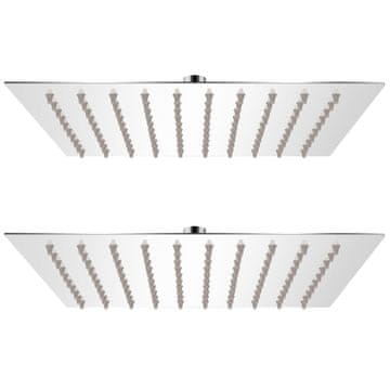 Vidaxl Glava za tuš od nehrđajućeg čelika 2 kom 20 x 20 cm