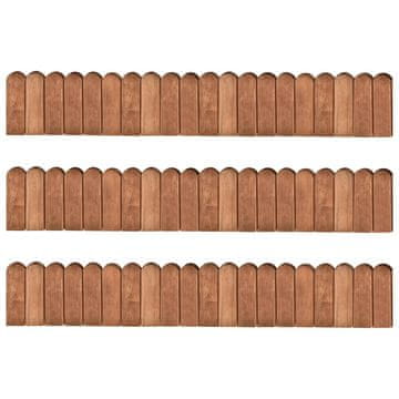 Vidaxl Rolane ograde 3 kom 120 cm od impregnirane borovine