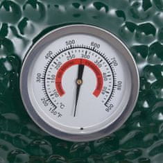 Vidaxl 2-u-1 roštilj s pušnicom Kamado keramički 56 cm zeleni