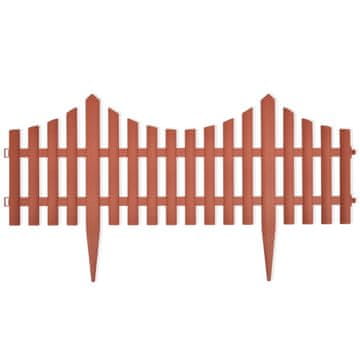 Vidaxl Pregrade za travnjak 17 kom 10 m smeđe