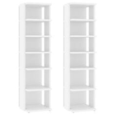 Vidaxl Ormarići za cipele 2 kom bijeli 27,5 x 27 x 102 cm od drveni