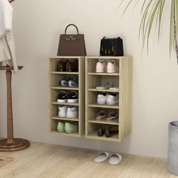 Vidaxl Ormarići za cipele, set od 2, hrast Sonoma, 31,5 x 35 x 70 cm