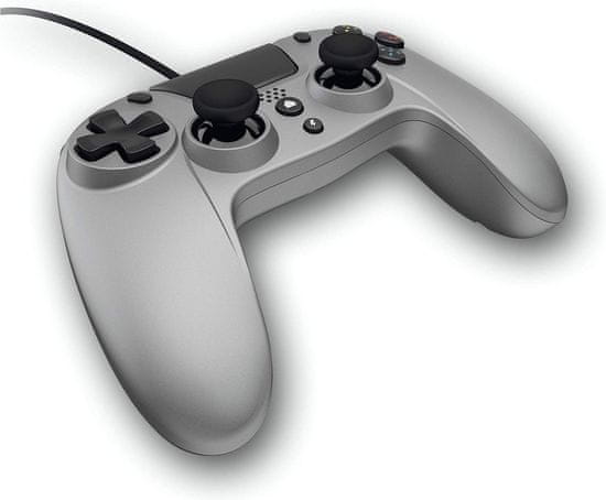 Gioteck VX4 Premium žičani kontroler za PS4/PC, srebrna boja
