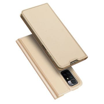 Dux Ducis Skin Pro preklopna kožna maska za Xiaomi Redmi 10, zlato