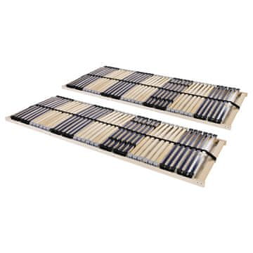Vidaxl Okviri za krevet, 2 kom, 42 letvice, 7 zona, 70 x 200 cm