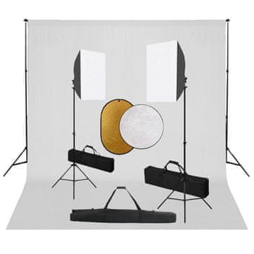 Vidaxl Fotografska oprema sa softboxovima, pozadinom i reflektorom