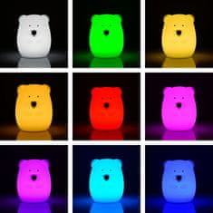 Severno Silikonska noćna lampica za djecu s LED USB-om i daljinskim upravljačem
