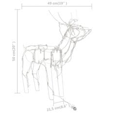 Vidaxl 3-dijelna božićna rasvjeta sa sobovima 229 LED žarulja