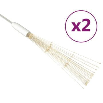 Vidaxl Božićna svjetla vatromet 2 kom topla bijela 20 cm 280 LED