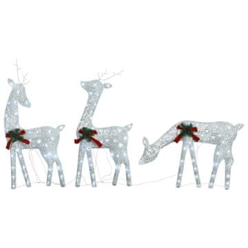 Vidaxl Obitelj božićnih sobova 270 x 7 x 90 cm hladna bijela mrežasta