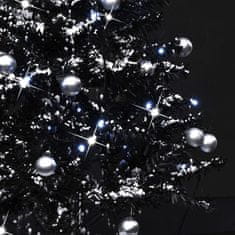 Vidaxl Božićno drvce koje sniježi sa stalkom crno 75 cm PVC