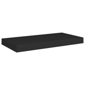 Vidaxl Plutajuća zidna polica crna 50 x 23 x 3,8 cm MDF