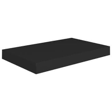 Vidaxl Plutajuća zidna polica crna 40 x 23 x 3,8 cm MDF
