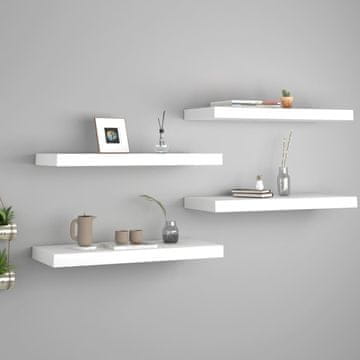 Vidaxl Zidne police, 4 kom, bijele, 60 x 23,5 x 3,8 cm, MDF