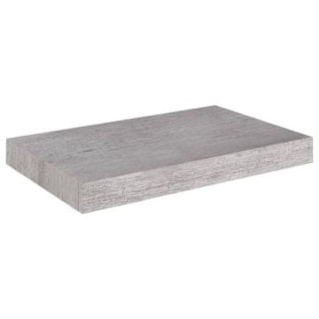 Vidaxl Plutajuća zidna polica siva boja betona 40 x 23 x 3,8 cm MDF