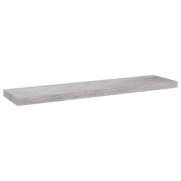 Vidaxl Plutajuća zidna polica siva boja betona 90 x 23,5 x 3,8 cm MDF