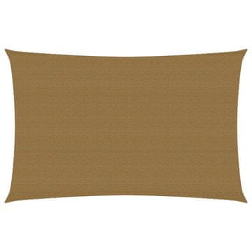 Vidaxl Jedro za zaštitu od sunca 160 g/m² smeđe-sivo 3 x 5 m HDPE