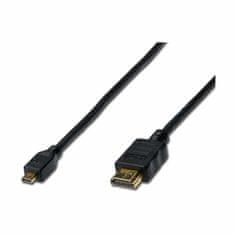 Digitus HDMI-HDMI-D Mikro kabel s mrežnim priključkom od 1 m, crne boje