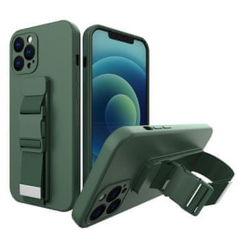HURTEL Hurtel Rope Case gel futrola s lančićem za Samsung Galaxy S21 5G - tamno zelena