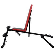 Vidaxl Podesiva klupa za trbušnjake sa setom utega 60,5 kg