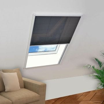 Vidaxl Plisirana mreža za prozore, aluminijska, 80x100 cm