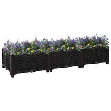 Vidaxl Žabica za povišene gredice, 120x40x23 cm, polipropilen