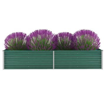 Vidaxl Povišena gredica od pocinčanog čelika 240x80x45 cm zelena