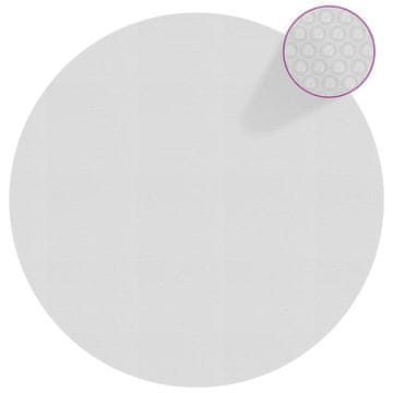 Vidaxl Plutajući PE solarni pokrov za bazen 381 cm sivi