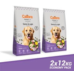 Calibra Premium Line Senior in Light hrana za starije pse sa prekomjernom tjelesnom težinom, 2 x 12 kg